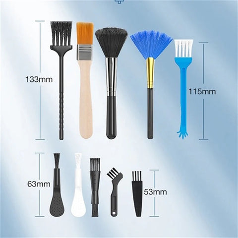 PC Laptop Keyboard Cleaning Tools Brush Kit 10pcs Small Tools Car Phone Dust Brushes Dust Cleaner Accessories Shaver Household