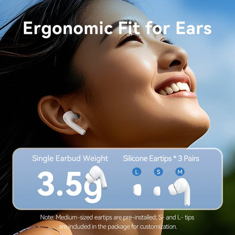 Vention Bluetooth 5.4 Wireless Earphones Al-based ENC Water-Resistant IPX4 Hi-Fi Stereo TWS Earbuds With Mic For Student