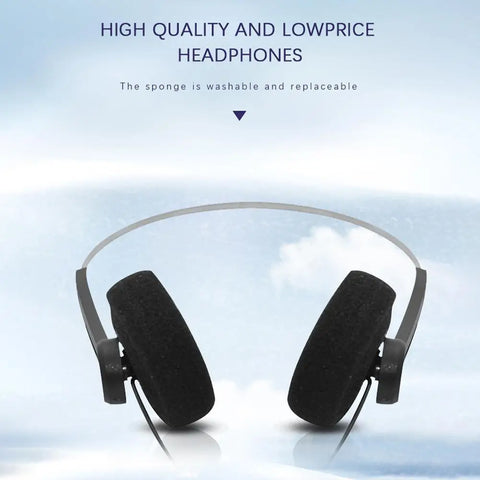 Retro Wired Small Headphones Prop