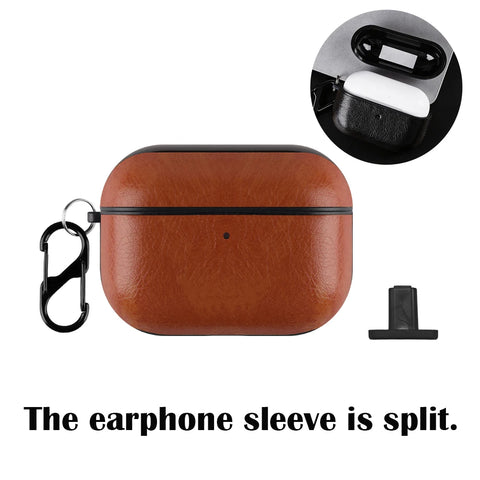 For Airpods Pro 3 4 Case Leather Business Earphone Cases Headset Shell Headphone Cover For AirPod 3 2 1 Pro 2nd Generation USB C