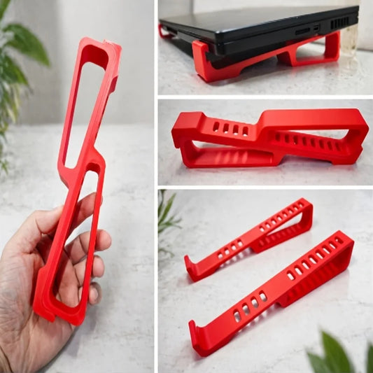 Portable 3D Printed Ventilated Laptop Stand, Ergonomic Lightweight Cooling Riser, Universal Fit All Laptops for Home & Office