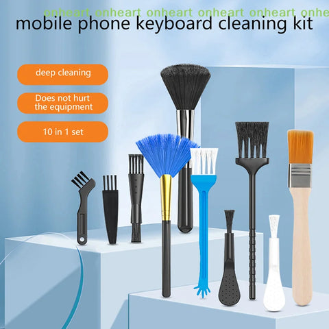 PC Laptop Keyboard Cleaning Tools Brush Kit 10pcs Small Tools Car Phone Dust Brushes Dust Cleaner Accessories Shaver Household
