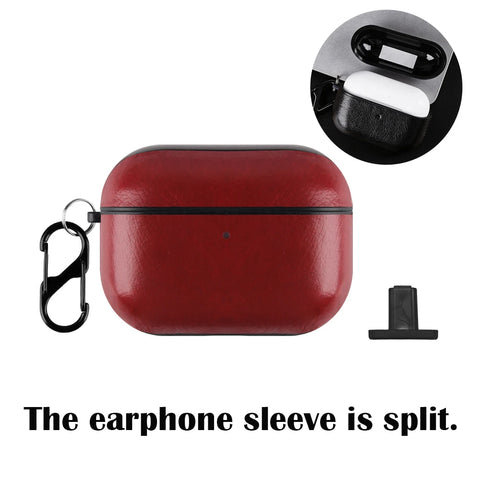 For Airpods Pro 3 4 Case Leather Business Earphone Cases Headset Shell Headphone Cover For AirPod 3 2 1 Pro 2nd Generation USB C