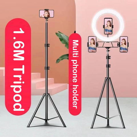 10" LED Ring Light Photographic Selfie Ring Lighting with 3 Stand for Smartphone Youtube Makeup Video Studio Tripod Ring Light