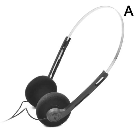 Retro Wired Small Headphones Prop