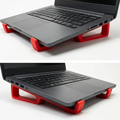 Portable 3D Printed Ventilated Laptop Stand, Ergonomic Lightweight Cooling Riser, Universal Fit All Laptops for Home & Office