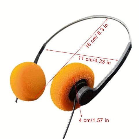 Retro Wired Small Headphones Prop