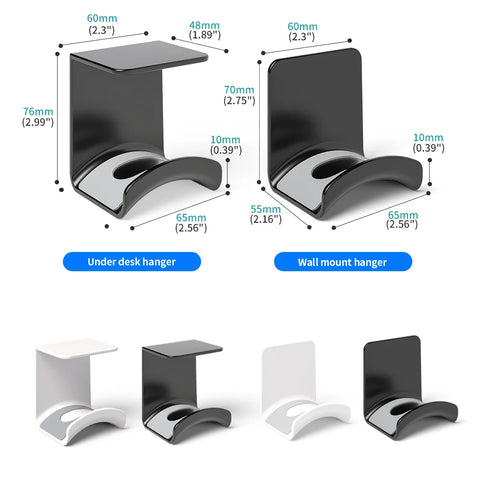 No-Punch Headphone Stand Wall Mount