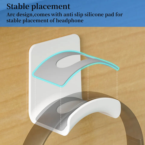 No-Punch Headphone Stand Wall Mount