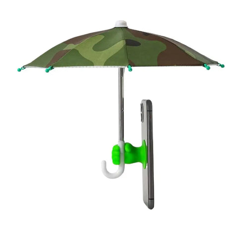 Phone Umbrella with Suction Cup UV Protection Anti Glare Universal Mini Windproof Sun Shade for Mobile Phone Outdoor Use