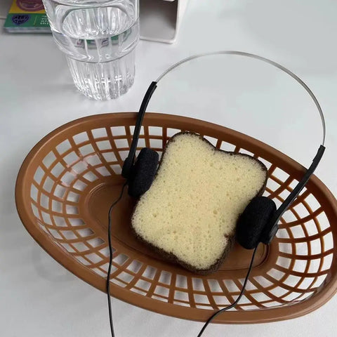Retro Wired Small Headphones Prop