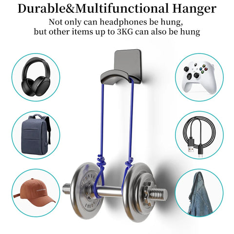 No-Punch Headphone Stand Wall Mount