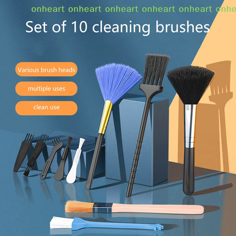 PC Laptop Keyboard Cleaning Tools Brush Kit 10pcs Small Tools Car Phone Dust Brushes Dust Cleaner Accessories Shaver Household